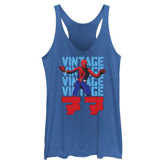 Junior's Marvel Spider-Man Beyond Amazing VINTAGE 77 SPIDEY Tank Top